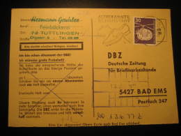 ALTBEKANNTE SCHUHSTADT Footwear Shoes Shod Textile Fashion TUTTLINGEN 1977 Cancel Card GERMANY - Textile