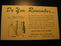 MERCURY RUG CLEANERS Textile Fashion READING Postal Stationery Card USA - Textile