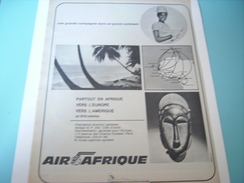 ANCIENNE PUBLICITE AIR AFRIQUE 1965 - Andere & Zonder Classificatie