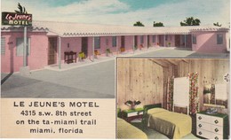 POST CARD  - MIAMI - Le Jeunés Motel - Miami