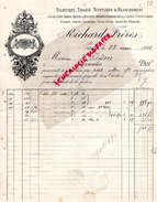 49- CHOLET- LETTRE FACTURE RICHARD FRERES- FILATURES TISSAGE TEINTURES BLANCHIMENT-1892- A M. ISIDORE A GOURDON - Old Professions