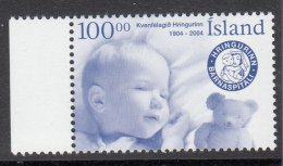 Iceland MNH 2004 Scott #1018 Centenary Hringurin Women's Society - Neufs