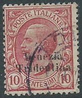 1918 TRENTINO ALTO ADIGE USATO EFFIGIE 10 CENT - Z1-6 - Trento