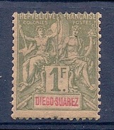 DIEGO SUAREZ - 37  1F OLIVE TYPE GROUPE NEUF* MLH COTE 95 EUR - Unused Stamps