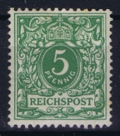 Deutsche Reich: Mi Nr 46B  Gelbgrün MH/* Falz/ Charniere 1890 - Unused Stamps