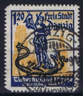 Deutsche Reich: Danzig Mi Nr 92 Ersttagstempel Gestempelt/used/obl. 16-10-1921 - Afgestempeld