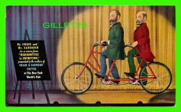 NEW YORK CITY, NY - THE STANDARD BRANDS MARIONETTE SHOW - MR. CHASE & MR. SANBORN - BICYCLE -  TRAVEL IN 1939 - - Mostre, Esposizioni