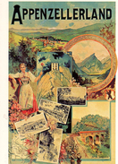 REPRODUCTION Plakat Für Verkehrsvereine Appenzellerland, 1908 Appenzell - Autres & Non Classés