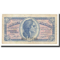 Billet, Espagne, 50 Centimos, Undated (1938), KM:96M, TTB - 1-2 Peseten