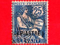 FRANCIA - LEVANT - Usato - 1902 - Type Mouchon - 25 Piastre - Used Stamps
