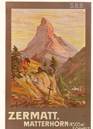 REPRODUCTION Plakat Für SBB CFF , 1904 Zermatt, Matterhorn /François Gros - Zermatt