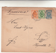 Mosca To Lipsia. Cover Tricolore 1899 - Briefe U. Dokumente
