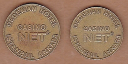 AC - DEDEMAN HOTEL CASINO NET GAME - AMUSEMENT TOKEN - JETON FROM TURKEY - Monedas Elongadas (elongated Coins)