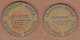 AC - DEDEMAN HOTEL CASINO NET GAME - AMUSEMENT TOKEN - JETON FROM TURKEY - Pièces écrasées (Elongated Coins)