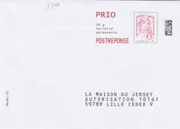 17696# PAP CIAPPA KAWENA REPIQUE LA MAISON DU JERSEY 59 LILLE NORD PRIO POSTREPONSE - Prêts-à-poster:private Overprinting