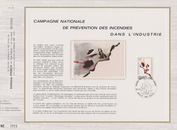 Feuillet Tirage Limité FRISCH 70 1660 Campagne Nationale De Prévention Des Incendies Dans L'industrie - 1971-1980