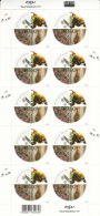 Iceland MNH 2005 Scott #1051 Minisheet Of 10 90k Meat, Utensils, Flowers - Food Culture - EUROPA - Unused Stamps