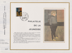 Feuillet Tirage Limité FRISCH 89 1686 Philatélie De La Jeunesse Peinture Enfant Petit Charles Au Jersey Rayé Evenepoel - 1971-1980