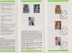 Feuillet Poste FDC 1505 à 1507 Fragments De Tapisserie Neuville-en-Condroz - 1961-1970