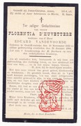 DP Florentia D'Huvettere ° Oost-Roosbeek Oostrozebeke 1830 &dagger; 1898 X Eduard VandeVoorde - Devotieprenten