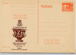 DDR P86II-17-88 C21 Postkarte Privater Zudruck OLYMPISCHER TAG Berlin 1988 - Privatpostkarten - Ungebraucht