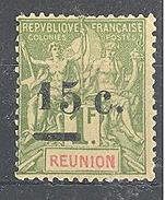 Réunion: Yvert N°55b*; Variété 1 Plus Petit Que 5 - Neufs