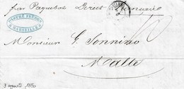 VM224 - FRANCIA VIA DI MARE - Lettera Da Marseille A Malte Del 1850  "par Paquebot Direct Francais" Scritto A Penna. - Posta Marittima