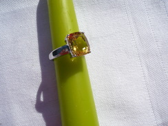 Silber-Ring Mit Citrin (385) Preis Reduziert - Ring