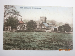 Postcard The Church Chisledon Nr Swindon Wiltshire By D Last Post Office Chisledon My Ref B11170 - Andere & Zonder Classificatie