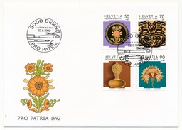 SUISSE - 5 Enveloppes FDC - Pro Patria 1992 - Bern - 22/05/1992 - FDC