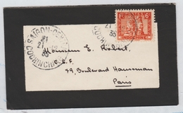 INDOCHINE  SMALL MOURNING COVER FROM SAIGON  1935  To  PARIS  VF   Réf  7A - Ongebruikt