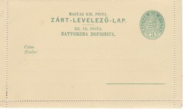 STORIA POSTALE  - UNGHERIA - HUNGARY 1887 CLASSIC ZART LEVELEZO LAP MAGYAR KIR.POSTA CORRESPONDENCE CARD - Neufs