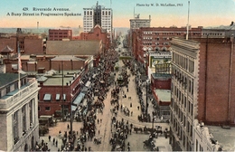 SPOKANE  -  WASHINGTON  -  RIVERSADE AVENUE A BUSY STREET IN PROGRESSIVE SPOKANE  - - Spokane