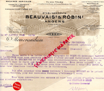 49- ANGERS-FACTURE ETS. BEAUVAIS ET ROBIN- EBRA- CHARRUES ACIER UNIVERSALA-  THUAU- A M. FROIDEFOND A LIBOURNE- 1926 - Petits Métiers