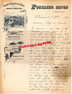 49- LA VARENNE- LETTRE MANUSCRITE SIGNEE POUSSEUR NEVEU- GRAND CHANTIER DE BOIS-SCIERIE- 7 RUE DU BAC- 1897 - Straßenhandel Und Kleingewerbe