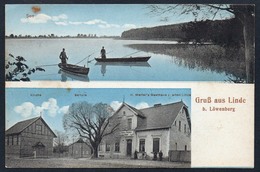 A4654 - Alte Ansichtskarte - Gruß Aus Linde Bei Löwenberg - Gaststätte Gasthaus Schule - Gel 1914 Schölske - Loewenberg