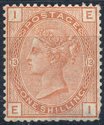 Stamp GB 1873  Queen Victoria 1sh Plate 13 Mint  Lot#2 - Ungebraucht