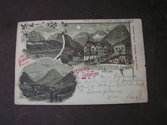 Scesaplana Hotel Karte Litho 1903 - Bludenz