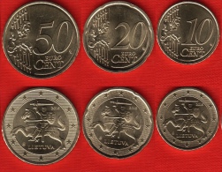 Lithuania Euro Set (3 Coins): 10, 20, 50 Cents 2015 UNC - Lithuania