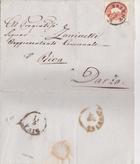 LETTRE DE TRIESTE  1861 CACHET D'ARRIVEE ET CORRESPONDANCE - Lombardo-Vénétie