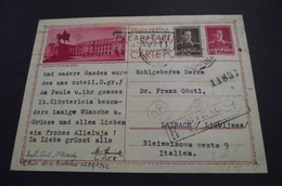 207. Postcard Romania-Ljubljana(under Italian Occupation) - 2de Wereldoorlog (Brieven)