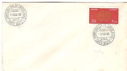 Brazil & Marcofilia,, 50 Years Of The World Labor Organization, Santa Maria 1969 (894) - Storia Postale