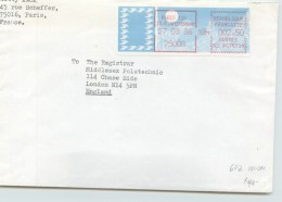 1986  Lettre Pour L'Angleterre Tarif 2,50fr Distributeur Paris 118 Rue D'Amsterdam - 1985 « Carrier » Paper