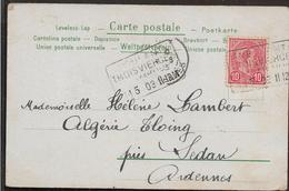 LUXEMBOURG Poste Ferroviaire CAD AMBULANT TROIS VIERGES 1912 ....G - Franking Machines (EMA)