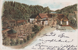 Litho AK Gasthof Maierei Meierei Lössnitzgrund Eisenbahn Strecke A Radebeul Niederlössnitz Friedewald Coswig Moritzburg - Radebeul