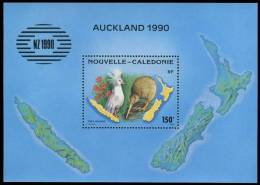 Nouvelle-Calédonie 1990 - Faune, Oiseaux, Le Cagou, Kiwi - BF Neufs // Mnh - Blocchi & Foglietti