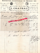 49-  SAUMUR - FACTURE J. CHATEAU- GUILLOCHEUR -39 RUE DE FENET- FRABRIQUE DE CROIX EN OS -COCO-1896 - Straßenhandel Und Kleingewerbe