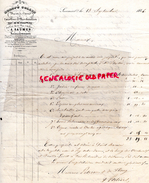 49-  SAUMUR - FACTURE  HONORE COLLIN- 1844- AGENT DE CHANGE - SUCCESSEUR DE M. CHASTEAU - Bank & Insurance