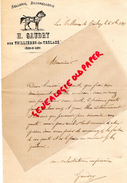 49-  TEILLIERES DE TRELAZE- LETTRE MANUSCRITE SIGNEE- H. GAUDRY - SELLERIE BOURRELLERIE -1899 - Old Professions