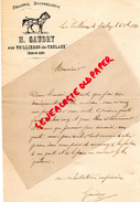 49-  TEILLIERES DE TRELAZE- LETTRE MANUSCRITE SIGNEE- H. GAUDRY - SELLERIE BOURRELLERIE -1899 - Petits Métiers